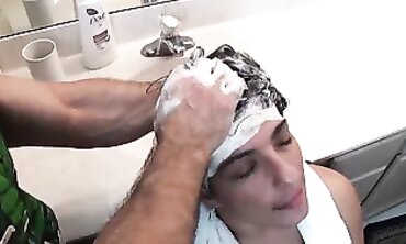 POV MILF Taboo Hair Wash and Jerk Off Instructions