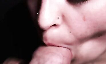 Close-up Blowjob on a Thick Uncircumcised Dick