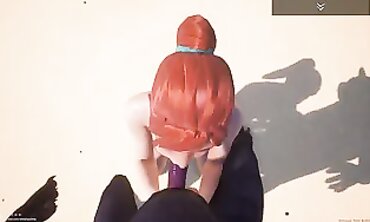 POV: Nasty Redhead Serenia Gets Wild Anal and Blowjob Action