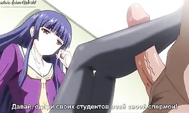 Uncensored Anime: Three Bombshells Screw Their Gymnastics Tutor