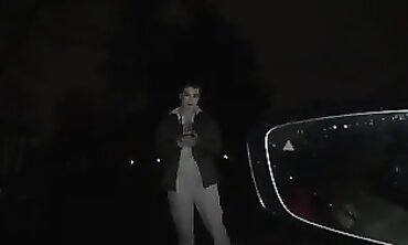 Milky Doll Gets Muddy Street Blowjob From Big Black Dick