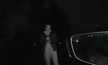 Milky Doll Gets Muddy Street Blowjob From Big Black Dick