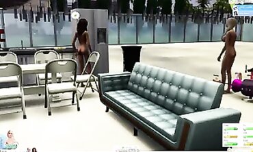 Cluby76's Rough Sims 4 Dyke Anal & Machine Double Penetration