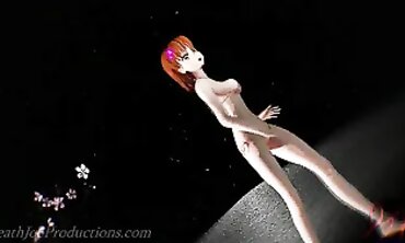 MMD 4K: Misaka Mikoto in Swimsuit and Stockings