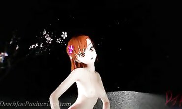 MMD 4K: Misaka Mikoto in Swimsuit and Stockings