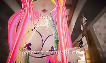 POV: VRHottie's Pierced Nipple Lap Dance by the Pool