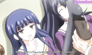Uncensored Anime: Petite Students and Professor in a Wild Group Sex Orgy