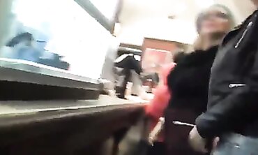 POV Threesome: Fast Head with Two Horny Blondes Outside
