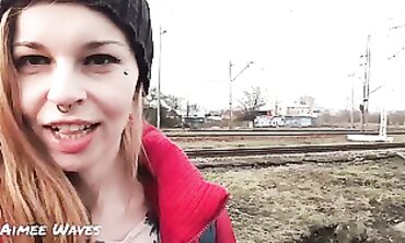 Risky Upskirt Train Station Masturbation