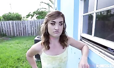Kat Monroe Caught Slinking Around the Backyard