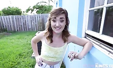 Kat Monroe Caught Slinking Around the Backyard