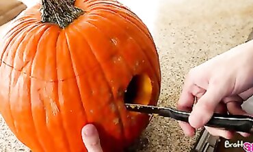 Aubrey Sinclair Gets Pounded In A Halloween Kitchen POV