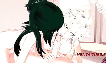 Inko Midoriya & Todoroki 3D Cosplay Threesome