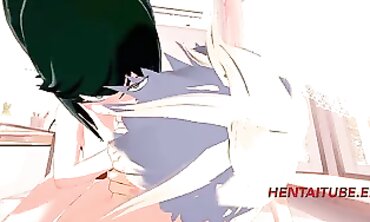Inko Midoriya & Todoroki 3D Cosplay Threesome
