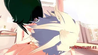 Inko Midoriya & Todoroki 3D Cosplay Threesome