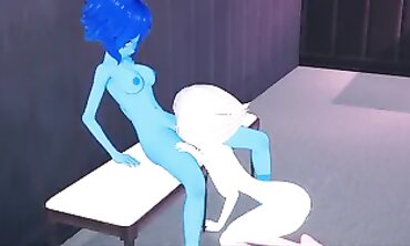 Lapis and Joy Button Lesbian Scissoring and Pussy Licking