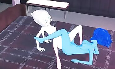 Lapis and Joy Button Lesbian Scissoring and Pussy Licking