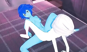 Lapis and Joy Button Lesbian Scissoring and Pussy Licking