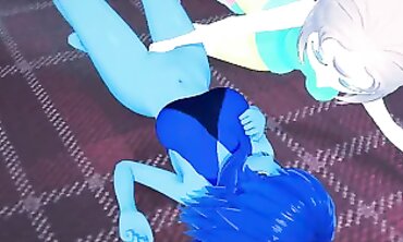 Lapis and Joy Button Lesbian Scissoring and Pussy Licking