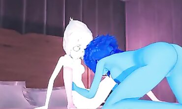 Lapis and Joy Button Lesbian Scissoring and Pussy Licking