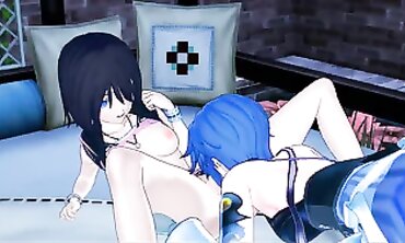 Kairi and Aqua Share a Passionate Lesbian Scissoring Session