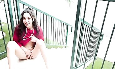 Glamour Gal Caught Masturbating on the Street