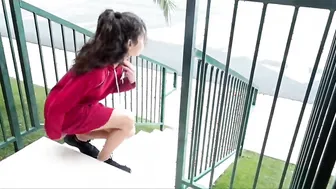 Glamour Gal Caught Masturbating on the Street