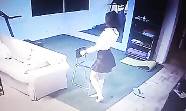 Joy Strips and Plays Webcam at Home