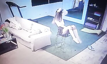 Joy Strips and Plays Webcam at Home