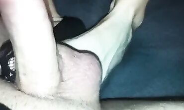 Hairy Milf LIL_feet Takes a Load on Her Legs