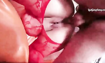 Bombshell Mature Redhead Gangbang Blowjob