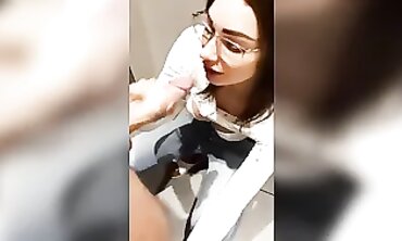 Snapchat Slut Gives Blowjob To Boss During Coffee Break