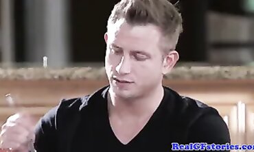 Blonde Housewife Gets Railed in the Kitchen