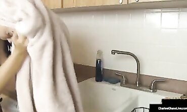Husband's Secret Fantasy - Big Boobed Milf Charley Chase Sucks And Swallows