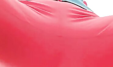 SpicyIren Facesits and Pisses in Tight Red Leggings