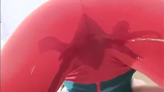 SpicyIren Facesits and Pisses in Tight Red Leggings