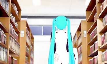 Miku Enjoys a Thick Cigar in College Cosplay Hentai
