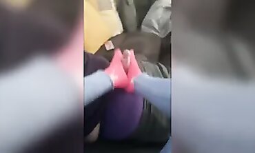 British MILF Runnerbean87 Takes a Sock Footjob and Wears the Cum