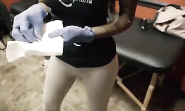 African Beauty With Saggy Boobs Gets Nipple Piercings