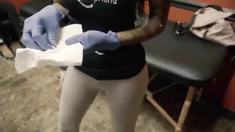 African Beauty With Saggy Boobs Gets Nipple Piercings