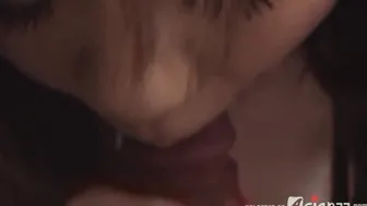 POV Close-Up Blowjob by an Inexperienced Japanese Milf