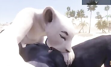 Werewolf's Lustful Adventure - Nasty Babe Fucks Lycanthrope At The Shore