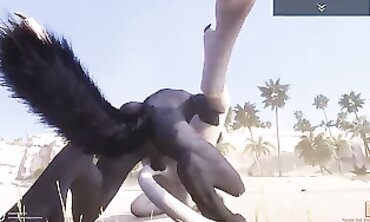 Werewolf's Lustful Adventure - Nasty Babe Fucks Lycanthrope At The Shore