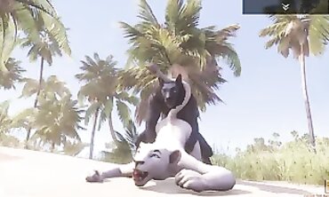 Werewolf's Lustful Adventure - Nasty Babe Fucks Lycanthrope At The Shore