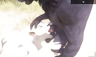 Werewolf's Lustful Adventure - Nasty Babe Fucks Lycanthrope At The Shore