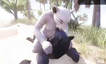 Werewolf's Lustful Adventure - Nasty Babe Fucks Lycanthrope At The Shore