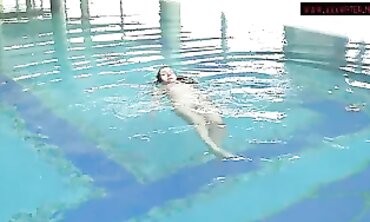 Brunette Goddess Mia Ferrari Shows Off Huge Boobs in Pool Bikini