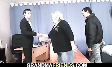Shaggy Mature Grandma Enjoys Wild Double Penetration Threesome