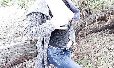 Petite MILF Masturbates in Public Park