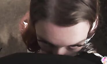 Redhead Amateur POV Blowjob in a Deserted Palace
